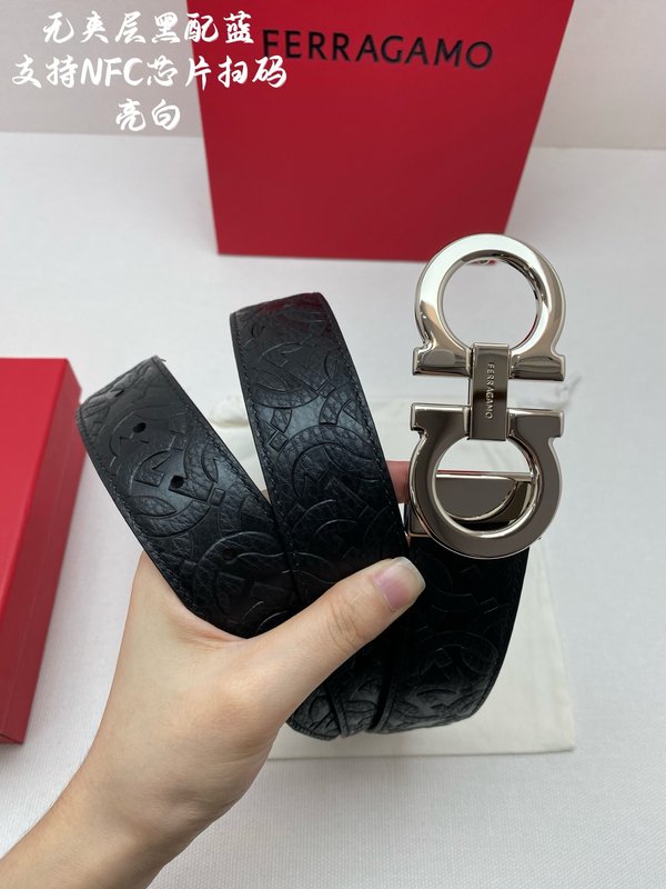 페라가모 벨트 NFC 칩 스캔 3.5cm 폭 001-181204