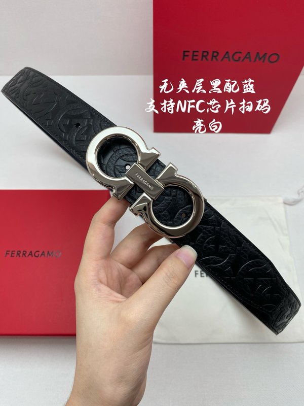 페라가모 벨트 NFC 칩 스캔 3.5cm 폭 001-181204