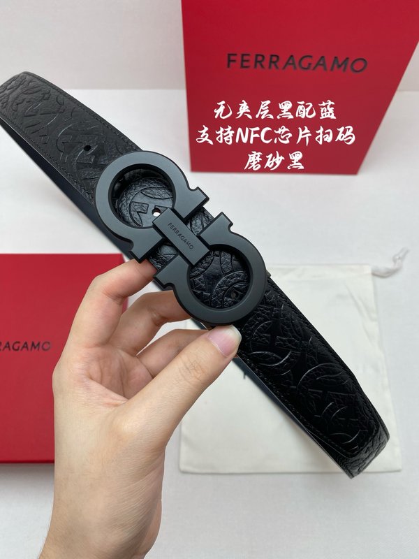 페라가모 이탈리아 원산지 가죽 NFC 칩 벨트 001-181206