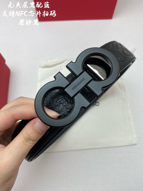 페라가모 이탈리아 원산지 가죽 NFC 칩 벨트 001-181206
