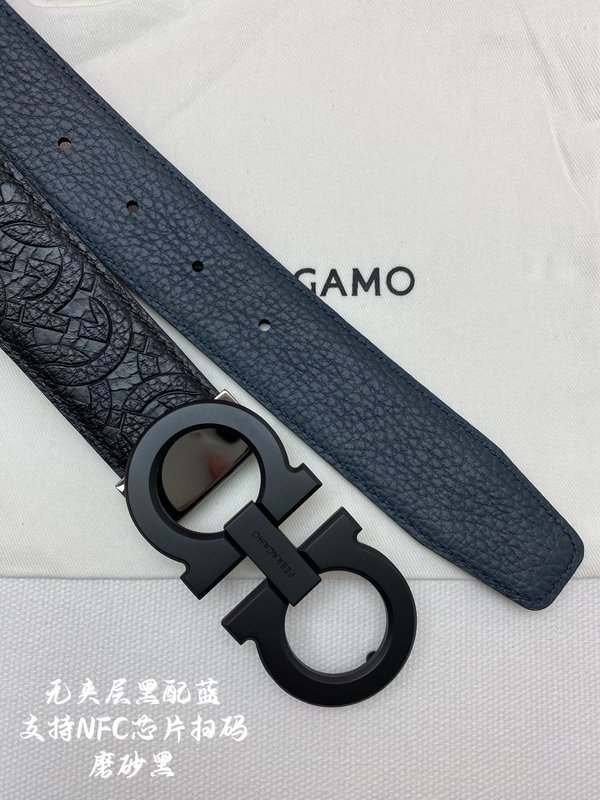 페라가모 이탈리아 원산지 가죽 NFC 칩 벨트 001-181206