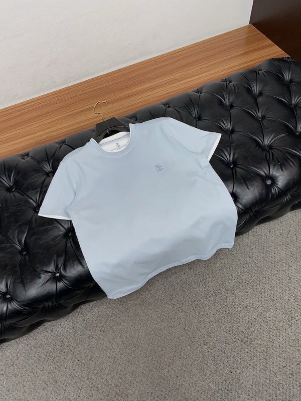 이른 봄 라운드넥 반팔 티셔츠 001-181508