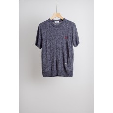 남성 린넨 텐셀 혼방 라운드넥 반팔 티셔츠 001-181543