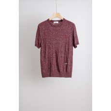 남성 린넨 텐셀 혼방 라운드넥 반팔 티셔츠 001-181545