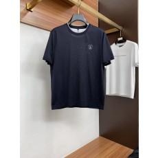 남성 라운드넥 반팔 티셔츠 실크 코튼 혼방 001-181546