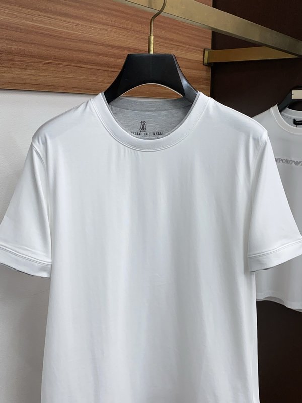 신장 면 라운드넥 반팔 티셔츠 001-181557