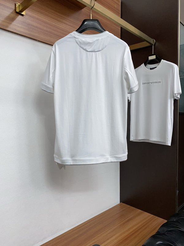 신장 면 라운드넥 반팔 티셔츠 001-181557