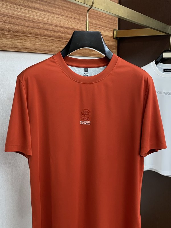 브루넬로 쿠치넬리 남성 라운드넥 반팔 티셔츠 001-181564