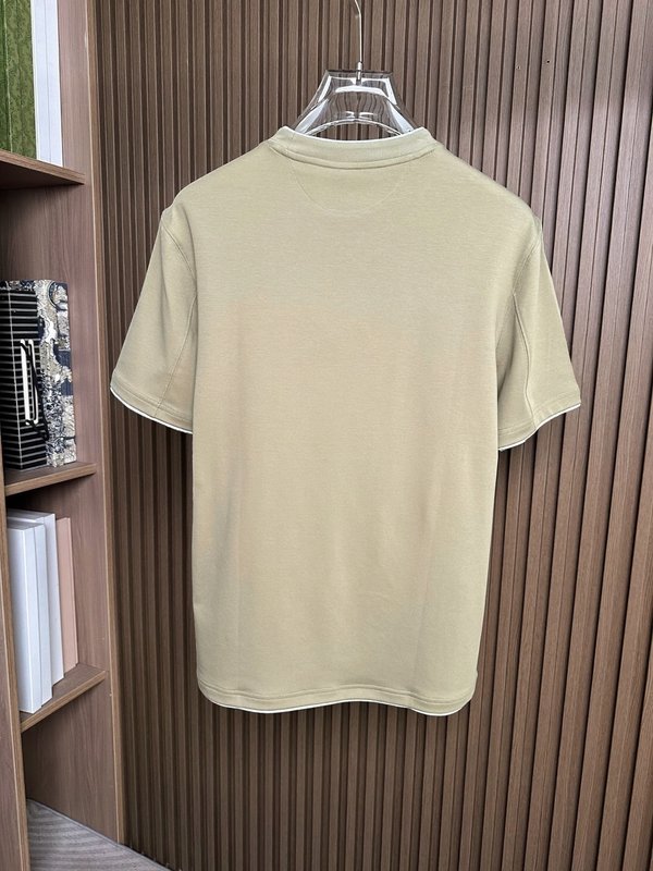 신장 면 심플 라운드넥 반팔 티셔츠 001-181576