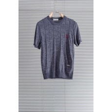 남성 린넨 텐셀 혼방 라운드넥 반팔 티셔츠 001-181585