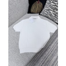린넨 반팔 스탠드 칼라 니트 남성용 001-181651