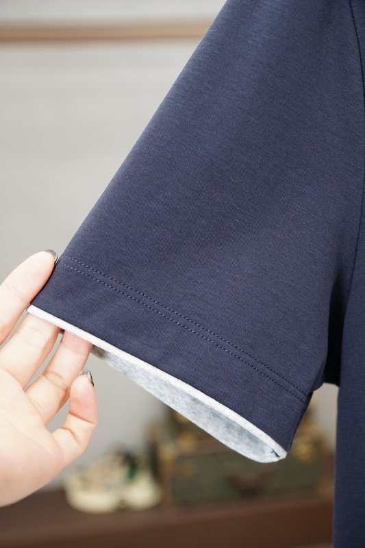 남성 라운드넥 더블 머서라이즈드 반팔 티셔츠 001-181687