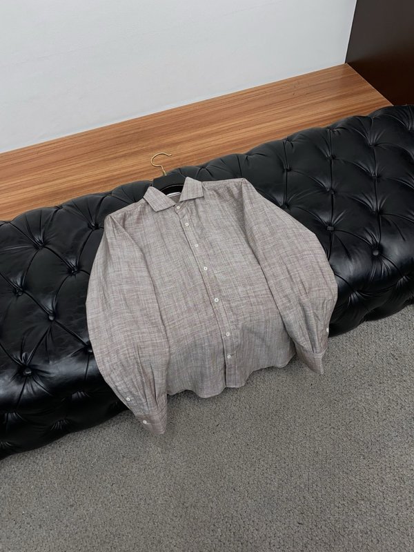 남성 텐셀 린넨 코튼 비즈니스 캐주얼 반팔 셔츠 001-181691