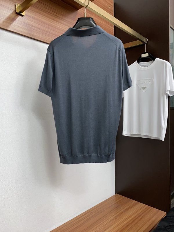 클래식 올드머니 스타일 텐셀 혼방 면 반팔 티셔츠 001-181703