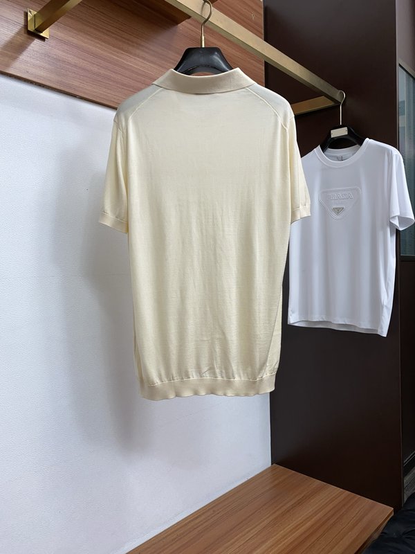 클래식 올드머니 스타일 텐셀 혼방 면 반팔 티셔츠 001-181704
