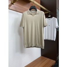 클래식 올드머니 스타일 텐셀 혼방 코튼 반팔 티셔츠 001-181705