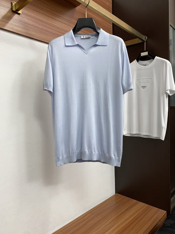 클래식 올드머니 스타일 텐셀 혼방 면 반팔 티셔츠 001-181706