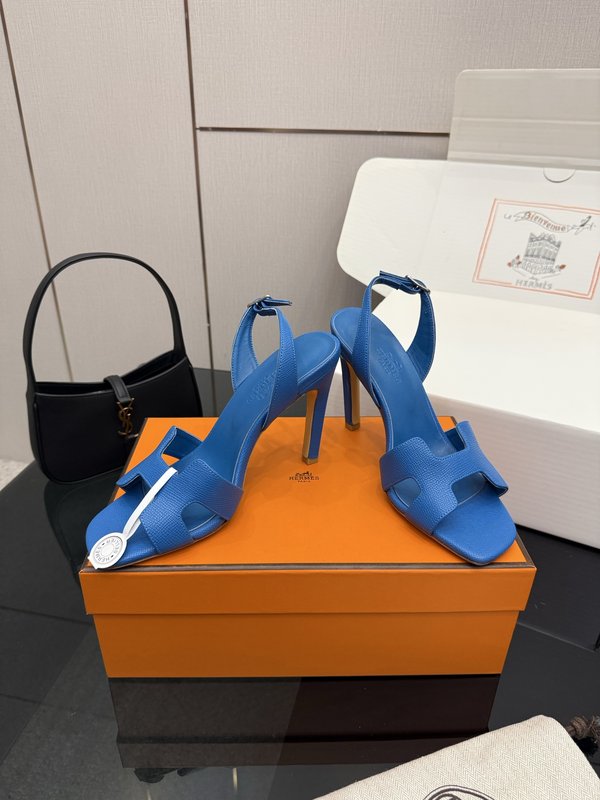 에르메스 클래식 H 버클 하이힐 샌들 001-182094
