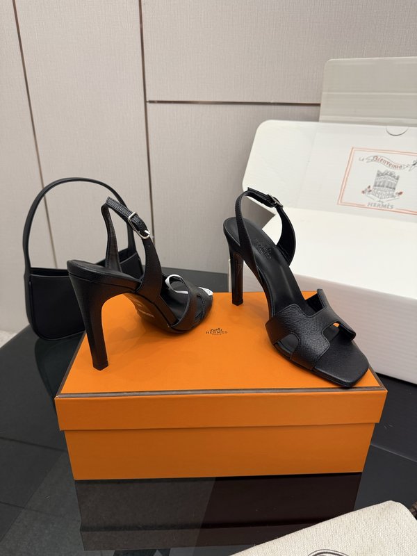 에르메스 클래식 H 버클 하이힐 샌들 001-182095