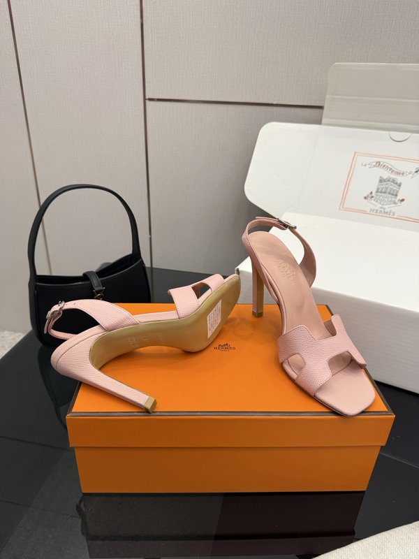 에르메스 클래식 H 버클 하이힐 샌들 001-182099