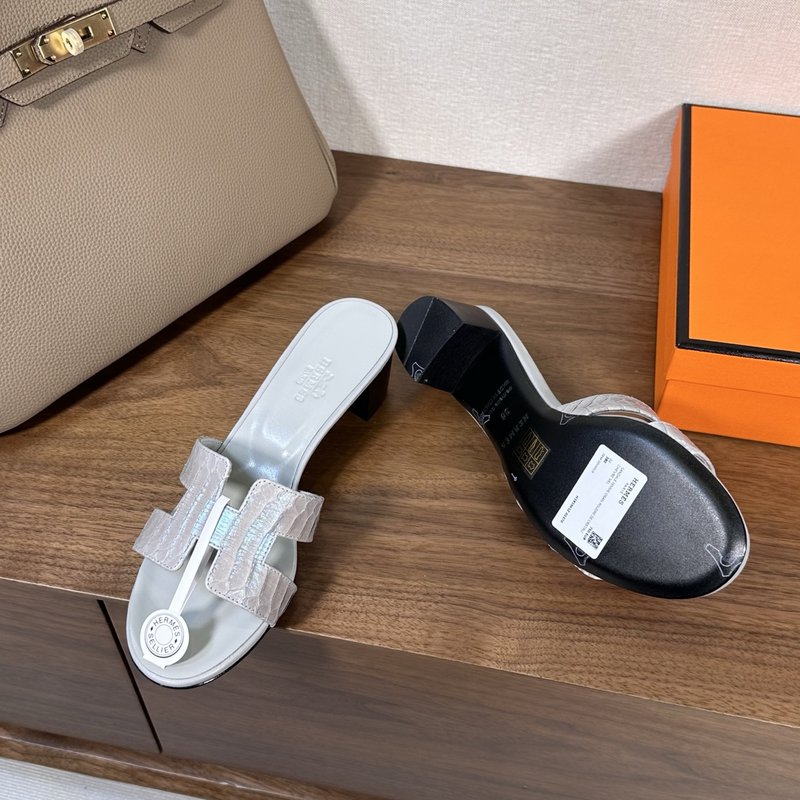 에르메스 H 슬리퍼 오란 샌들 시리즈 001-182126