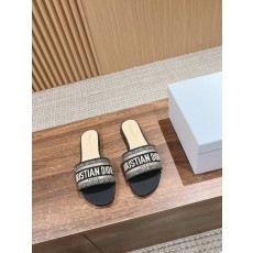 디올春夏新제품 자수 가죽 슬리퍼 001-182423