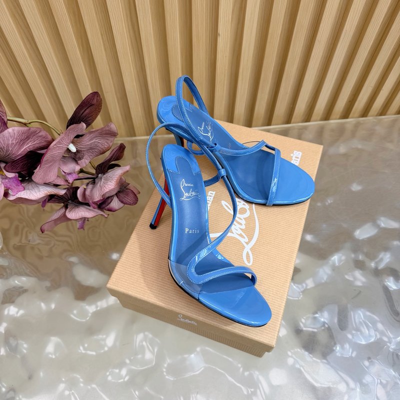 크리스찬 루부탱 장미 크리스탈 하이힐 001-182478