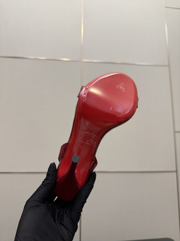 크리스찬 루부탱 레드솔 라인스톤 하이힐 001-182497