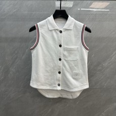 톰브라운 컬러 슬리브 칼라 민소매 조끼 001-182592