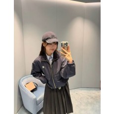 미우미우 아카데미컬 컬러블록 칼라 나일론 자켓 001-182772