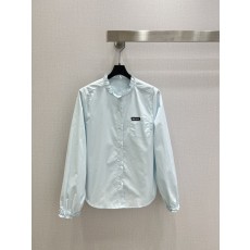 미우미우 레이스 단추 긴팔 셔츠 001-182783