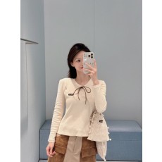 미우미우 베이지색 와플 니트 001-182832