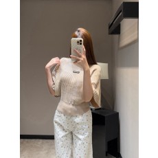 미우미우 립 니트 반팔 티셔츠 001-182874