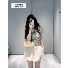 미우미우 빈티지 그린 올오버 프린트 레이스 조끼 001-182890