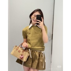 미우미우 칼라 레이스 니트 반팔 001-182892