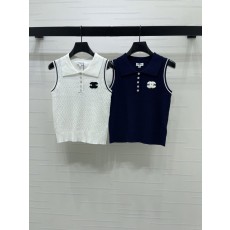 샤넬 봄여름 폴로 니트 조끼 001-183010
