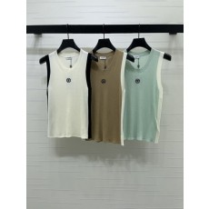 샤넬 컬러 블록 니트 조끼 001-183128