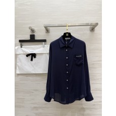 샤넬 스타일 루즈핏 린넨 셔츠 001-183152