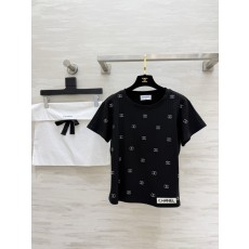 샤넬 풀 다이아몬드 더블 C 로고 티셔츠 001-183157