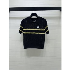 샤넬 칼라 니트 반팔 티셔츠 001-183204