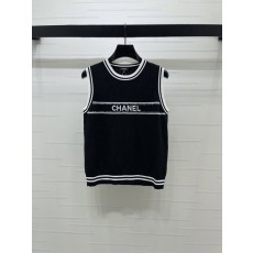 컬러 블록 레터 니트 조끼 001-183213