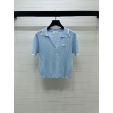 샤넬 칼라 니트 반팔 티셔츠 001-183250