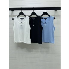루이비통 라운드넥 니트 자수 조끼 001-183273