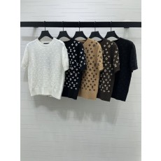 루이비통 봄 컬렉션 자수 니트 반팔 001-183297