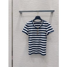 루이비통 스트라이프 반팔 티셔츠 여성용 001-183414