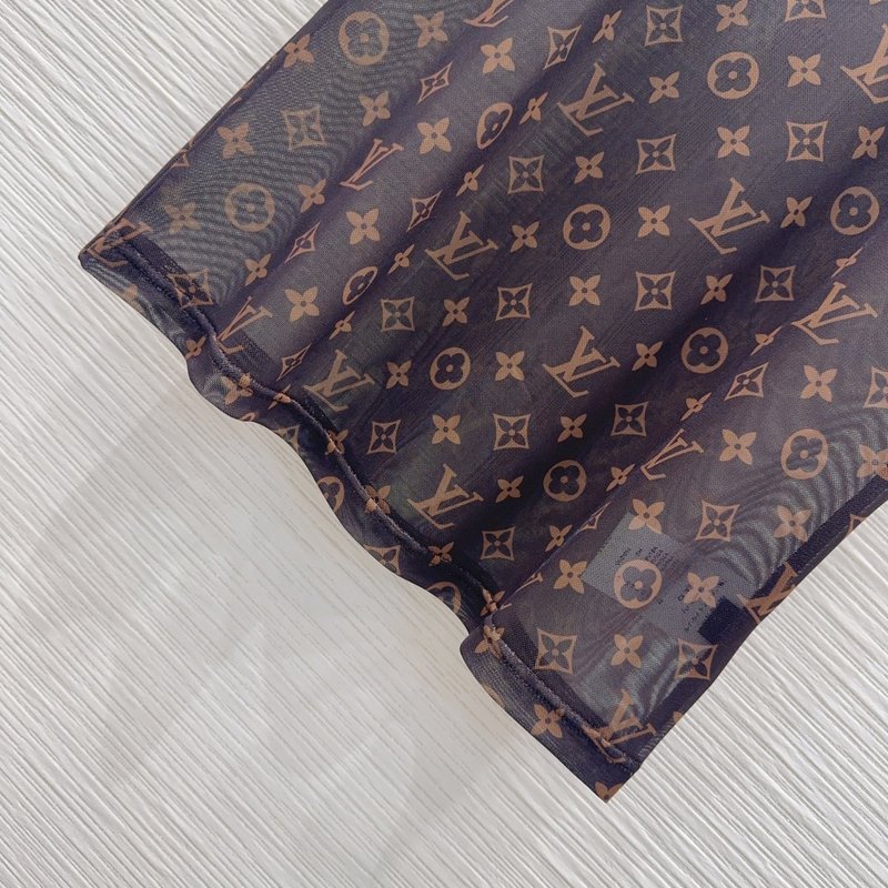 루이비통 메쉬 프린팅 반팔 티셔츠 001-183418