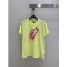 루이비통 프린트 레터 아이스크림 패턴 반팔 티셔츠 001-183437
