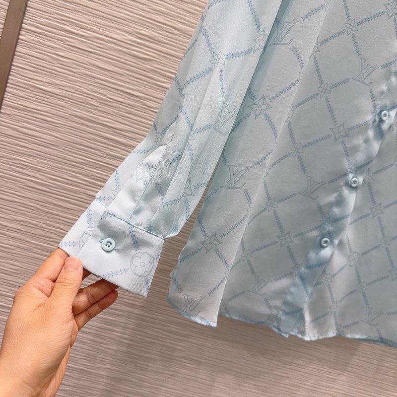 루이비통 시스루 셔츠 반바지 세트 001-183468