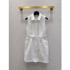 커스텀 자카드 컷오프 민소매 원피스 001-183480