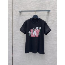 루이비통 스팽글 자수 반팔 티셔츠 001-183579
